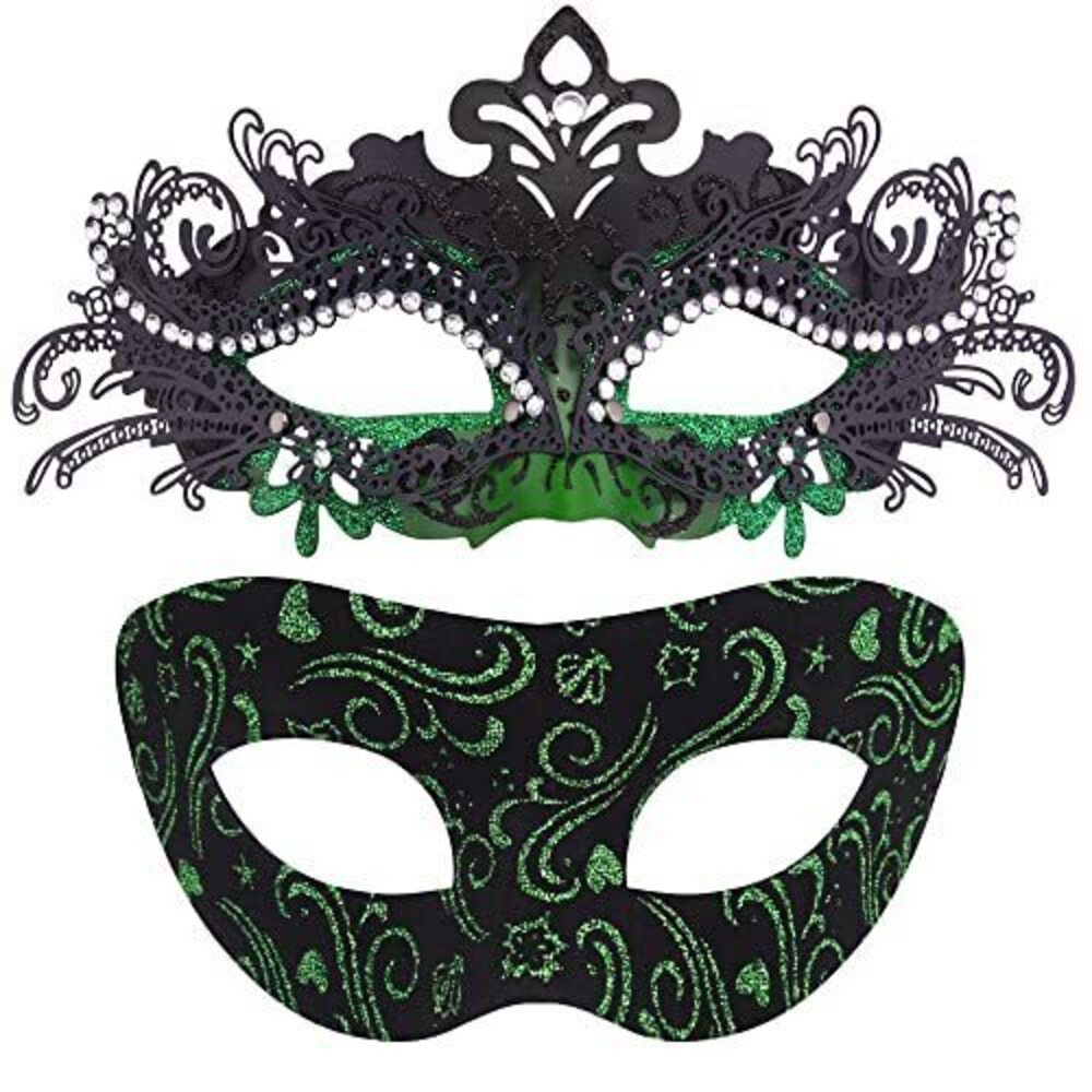 8166 Couple Masquerade Masks Set Venetian Mask Mardi Gras Mask Halloween